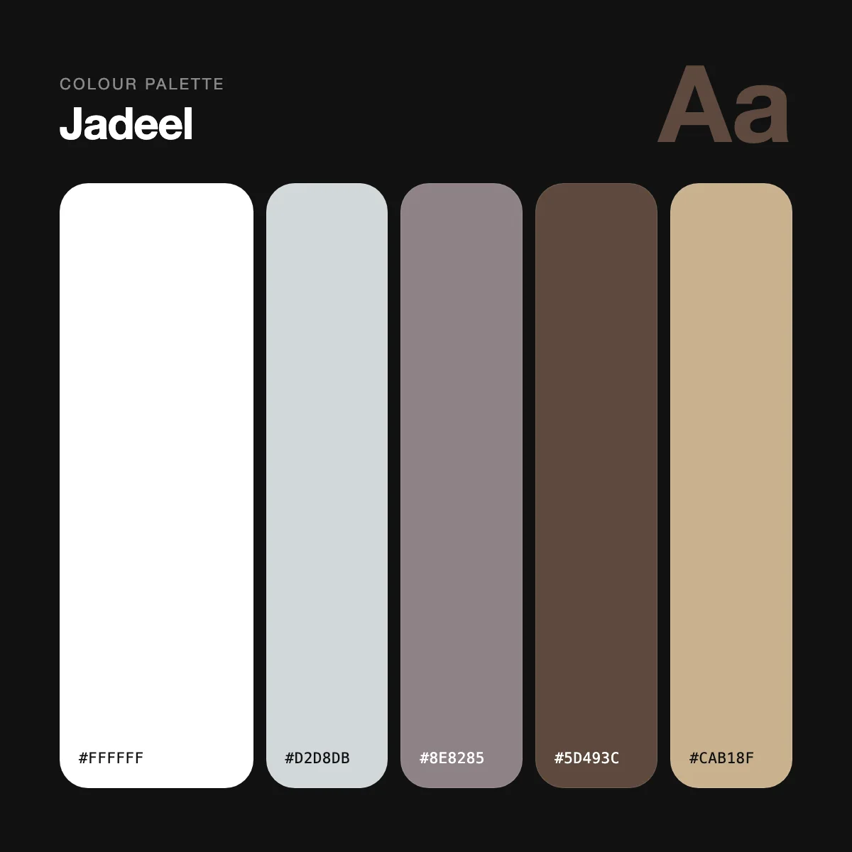Jadeel colour palette