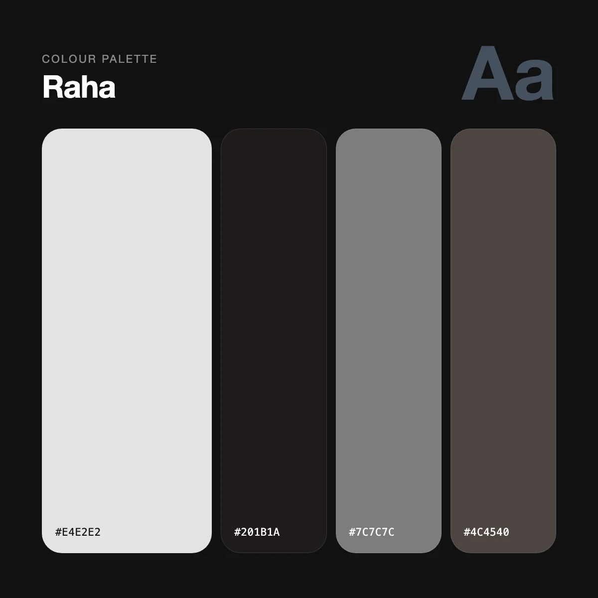 Raha colour palette