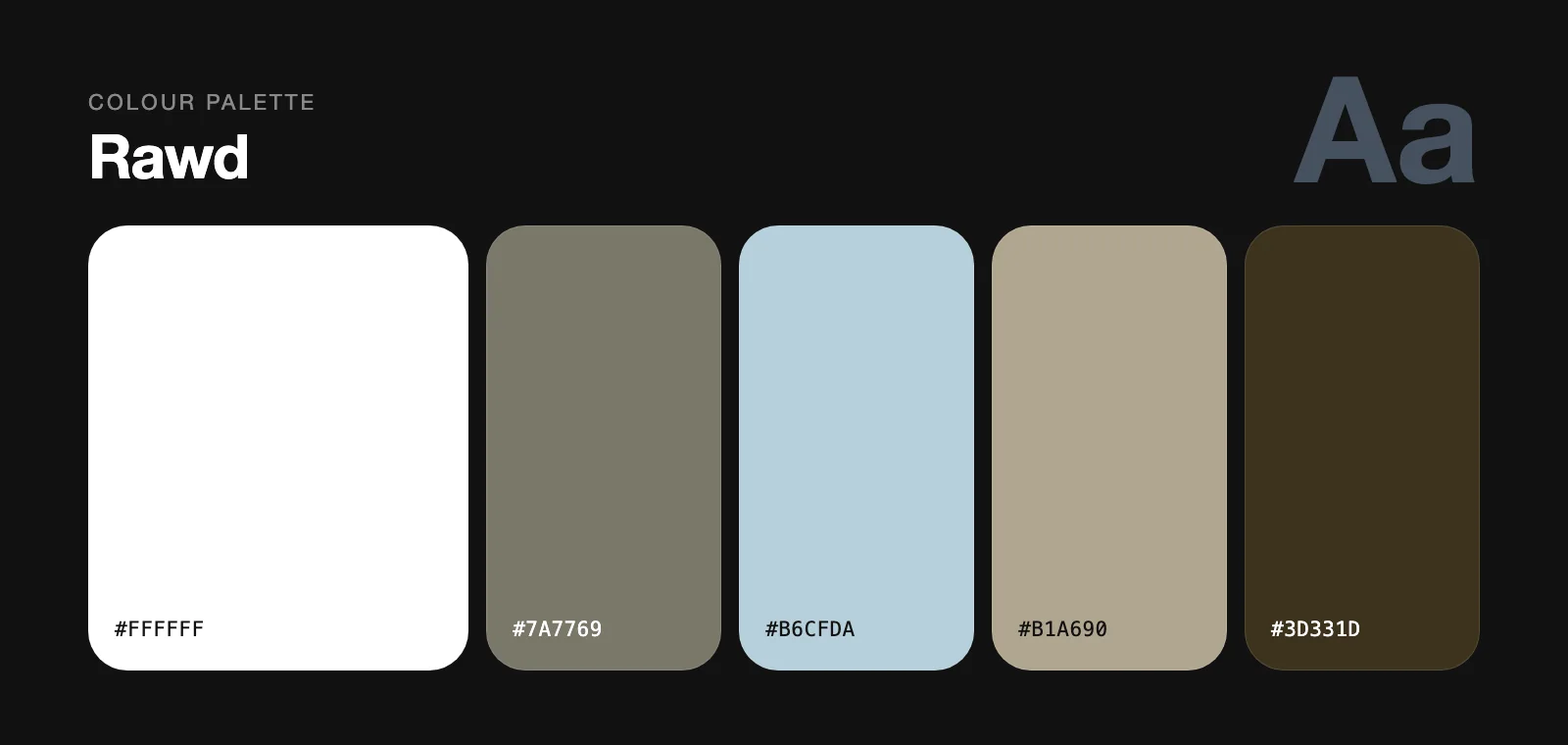 Rawd colour palette