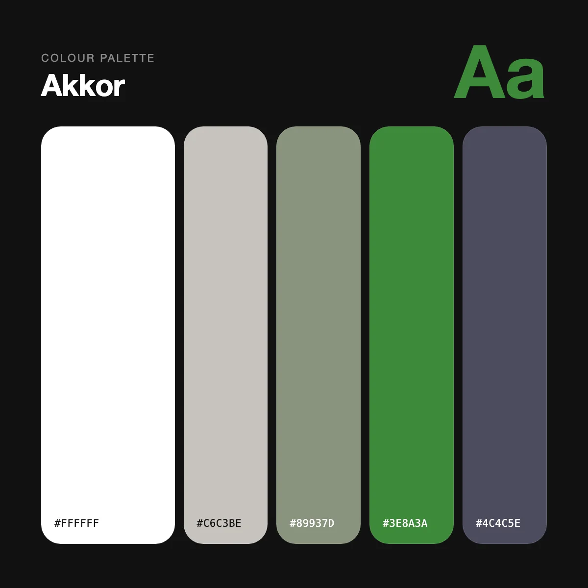 Akkor colour palette
