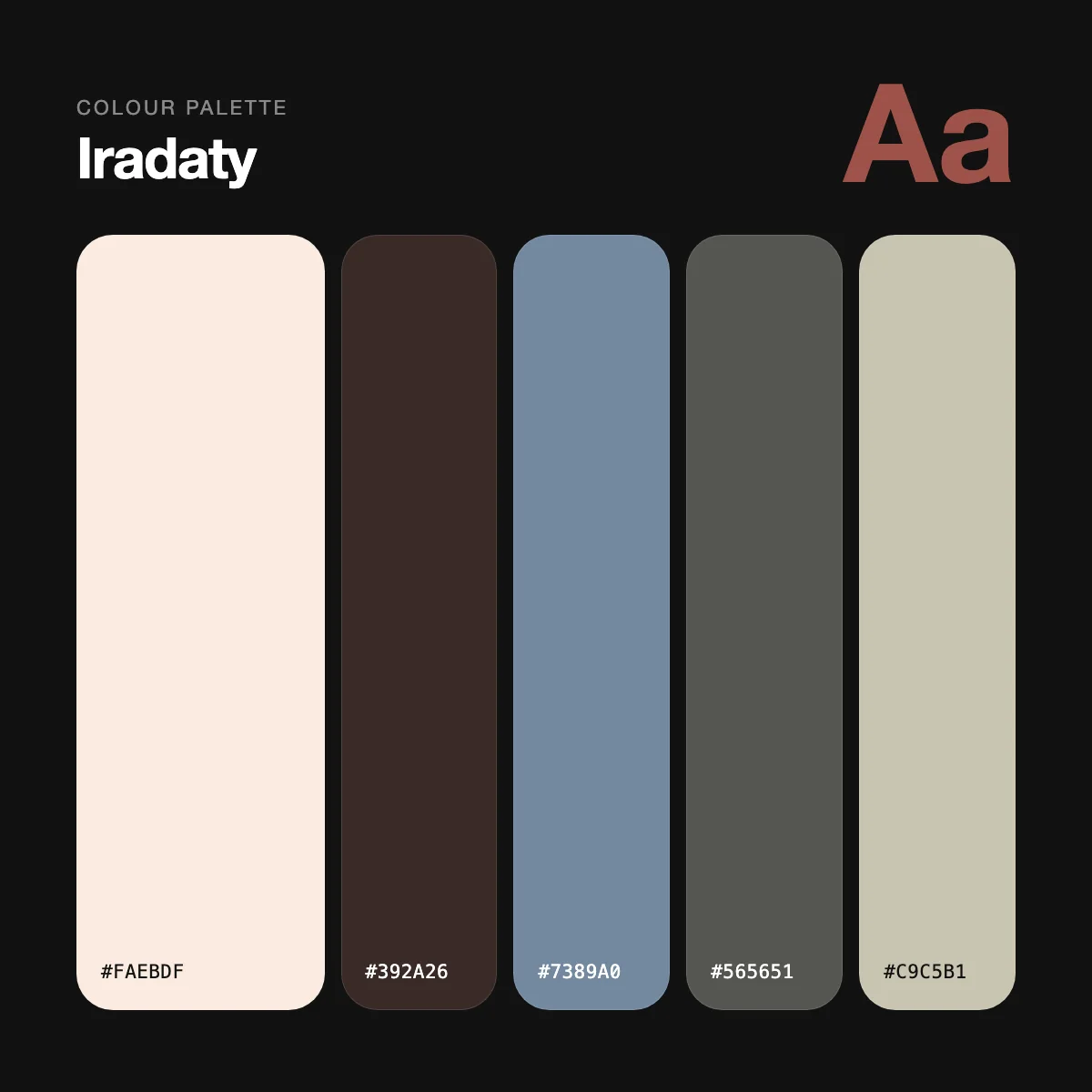 Iradaty colour palette