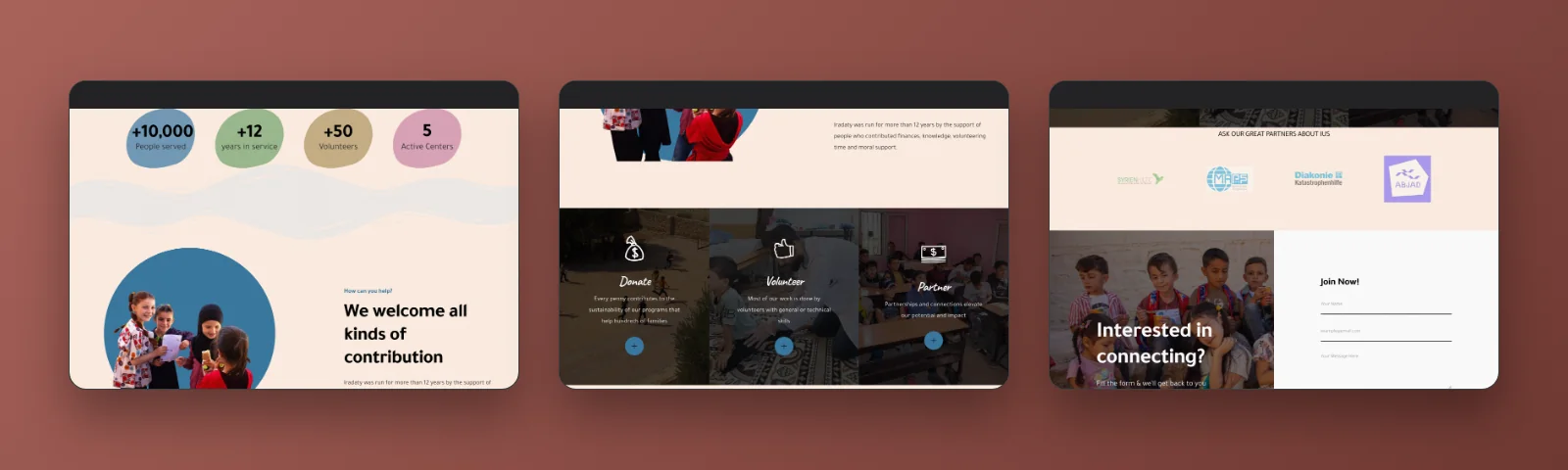 More sections of the Iradaty website