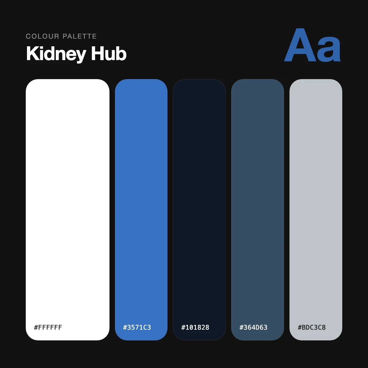 Kidney Hub colour palette