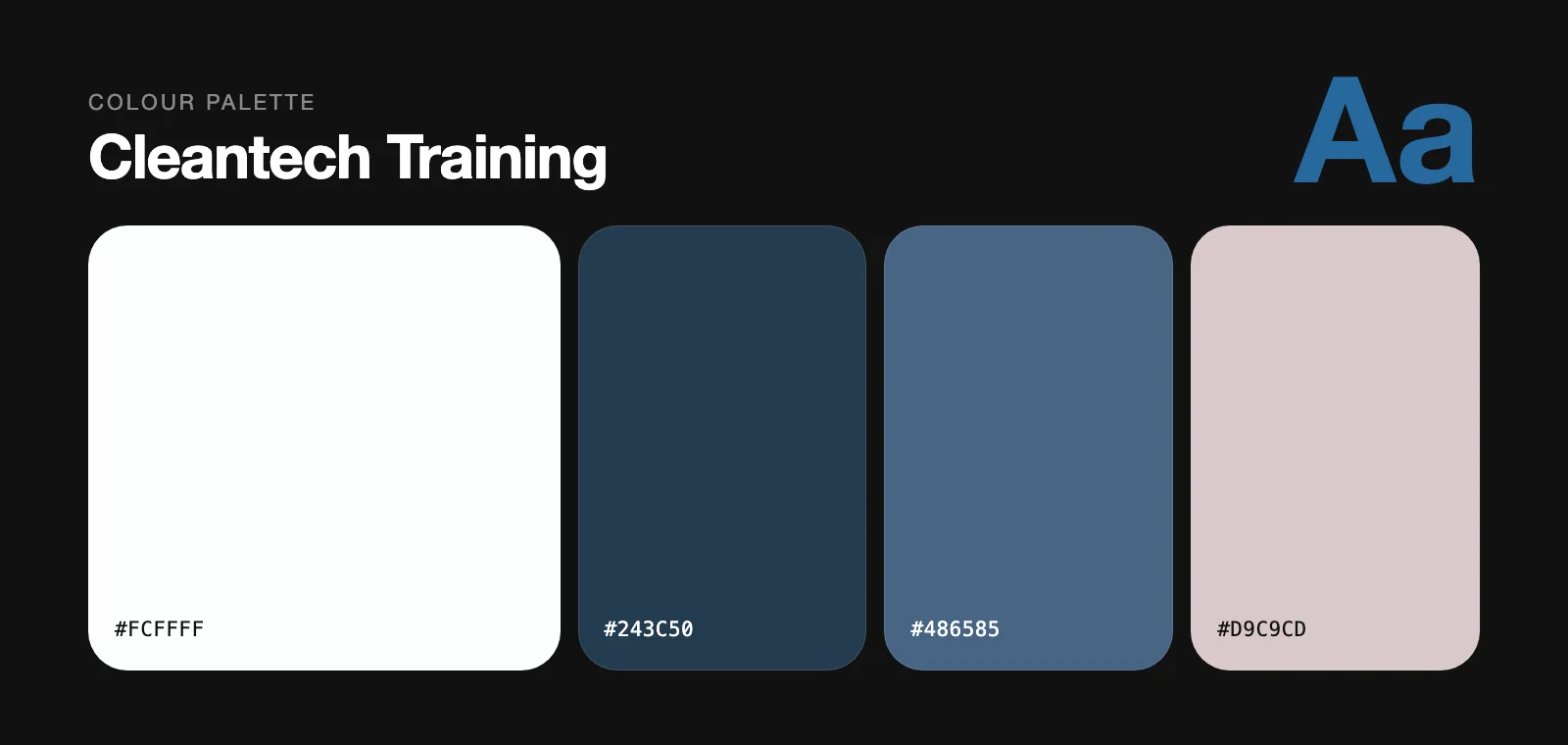 Cleantech Training colour palette