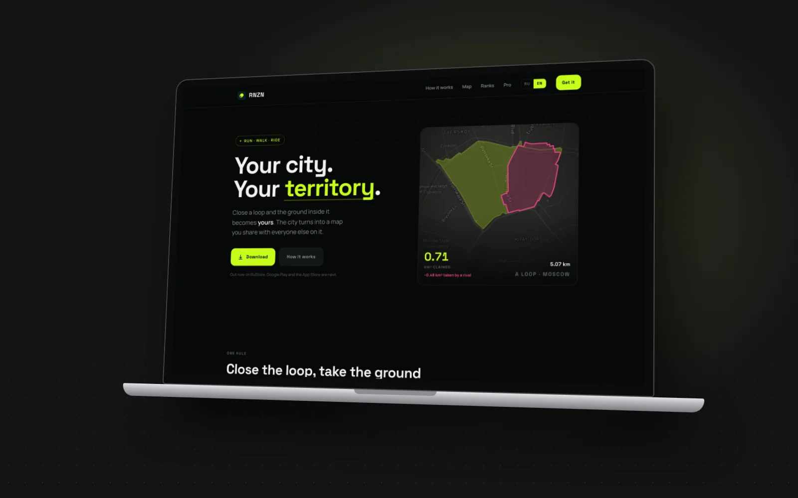 RNZN home page on a laptop