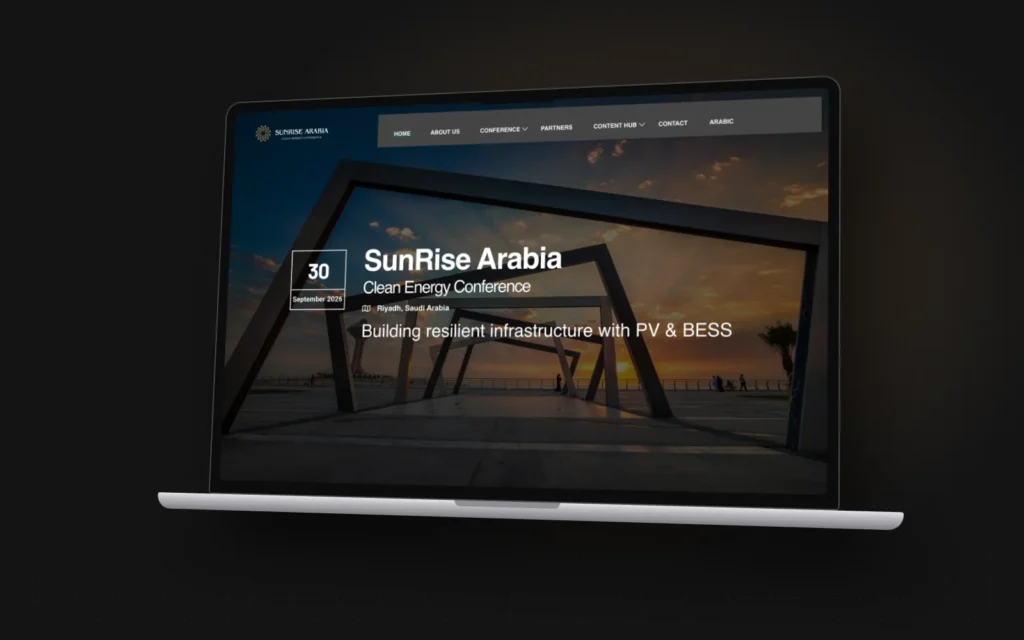 SunRise Arabia website shown on a laptop